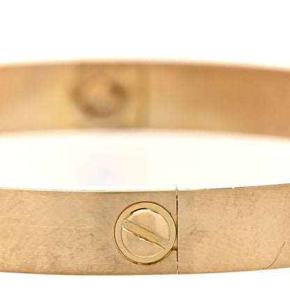 Cartier 18K Yellow Gold Brushed Finish LOVE Bracelet 17 4 of 8