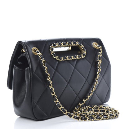 Chanel Lambskin Small Chain Handle Flap Bag Black 3 of 11
