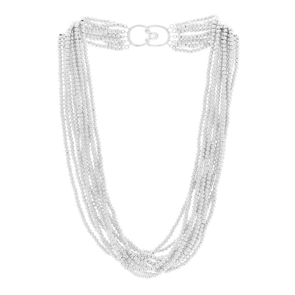 Tiffany Sterling Silver Multi Strand Bead Torsade Necklace 3 of 5