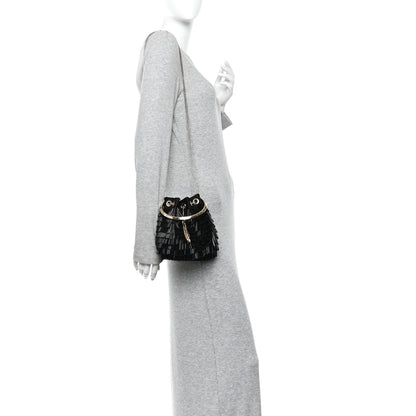 Jimmy Choo Satin Beaded Mini Bon Bon Bag Black 2 of 10