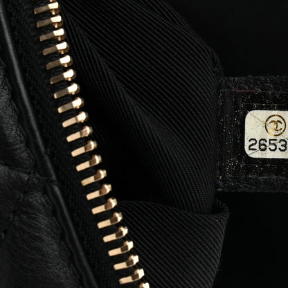 Chanel Calfskin Quilted Banane Waist Bag Fanny Pack Black 7 of 10