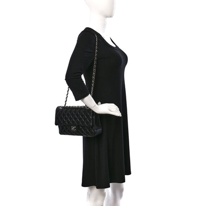 Chanel Lambskin Quilted Medium Double Flap Black 2 of 9