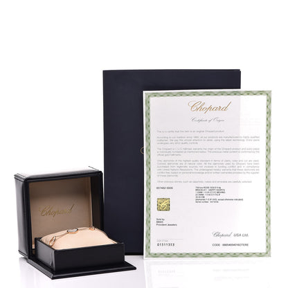 Chopard 18K Rose Gold Diamond Happy Hearts Bracelet 9 of 9