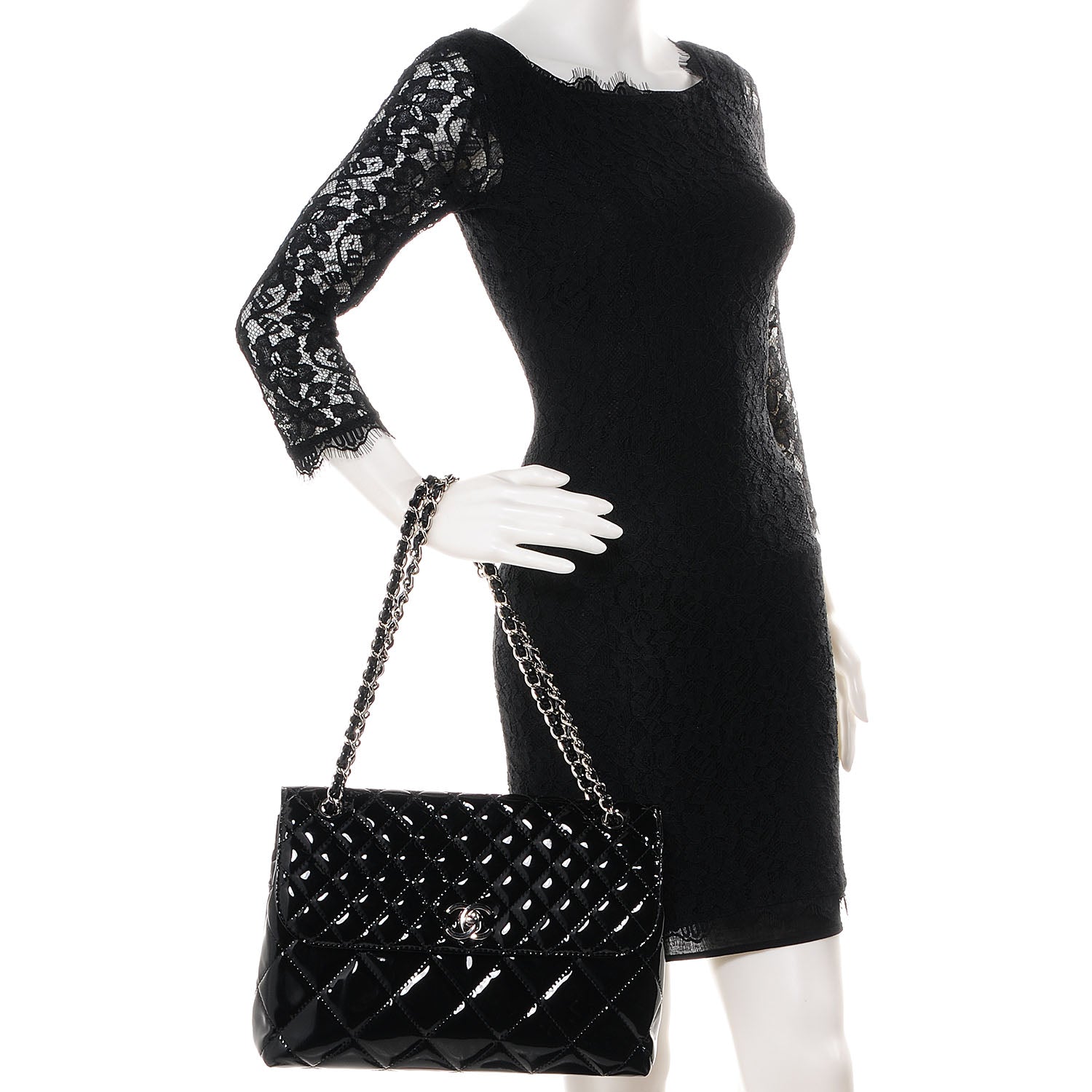 Chanel Vinyl Quilted In the Business Flap Bag Black 2 of 8