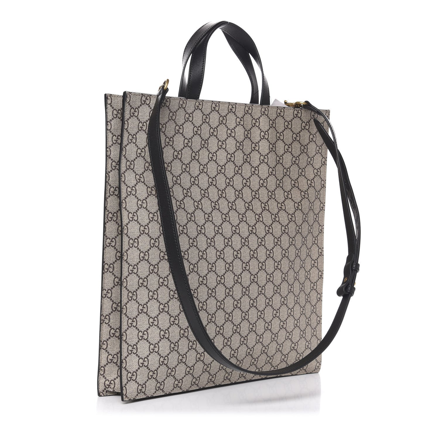 GG Supreme Monogram L'Aveugle Par Amour Print Vertical Tote Black