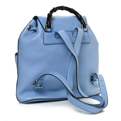 Gucci Cellarius Calfskin Medium Bamboo Backpack Mineral Blue 2 of 12