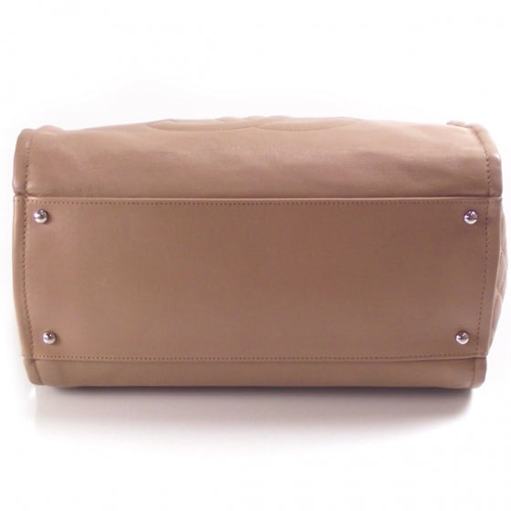 Leather Quilted Shopping Tote