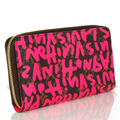 Louis Vuitton Monogram Graffiti Zippy Wallet Fuchsia 3 of 7