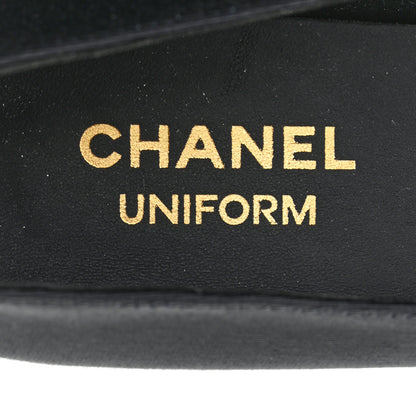 Chanel Grosgrain Cap Toe Uniform Ballerina Flats 38 Black 8 of 10