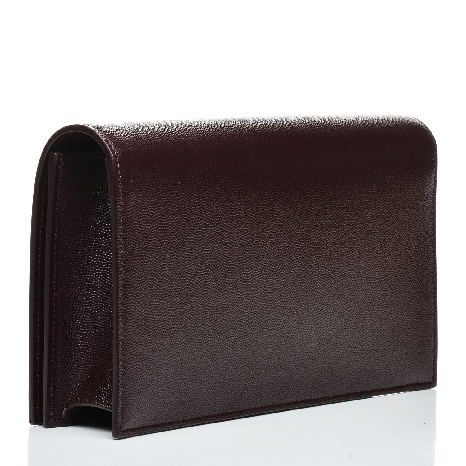Saint Laurent Grain De Poudre Classic Monogram Clutch Amaranto 3 of 7