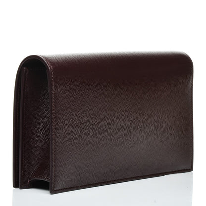 Saint Laurent Grain De Poudre Classic Monogram Clutch Amaranto 3 of 7