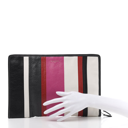 Balenciaga Agneau Arena Multicolore Bazar Pouch Rose Gris White Black Rouge 2 of 9