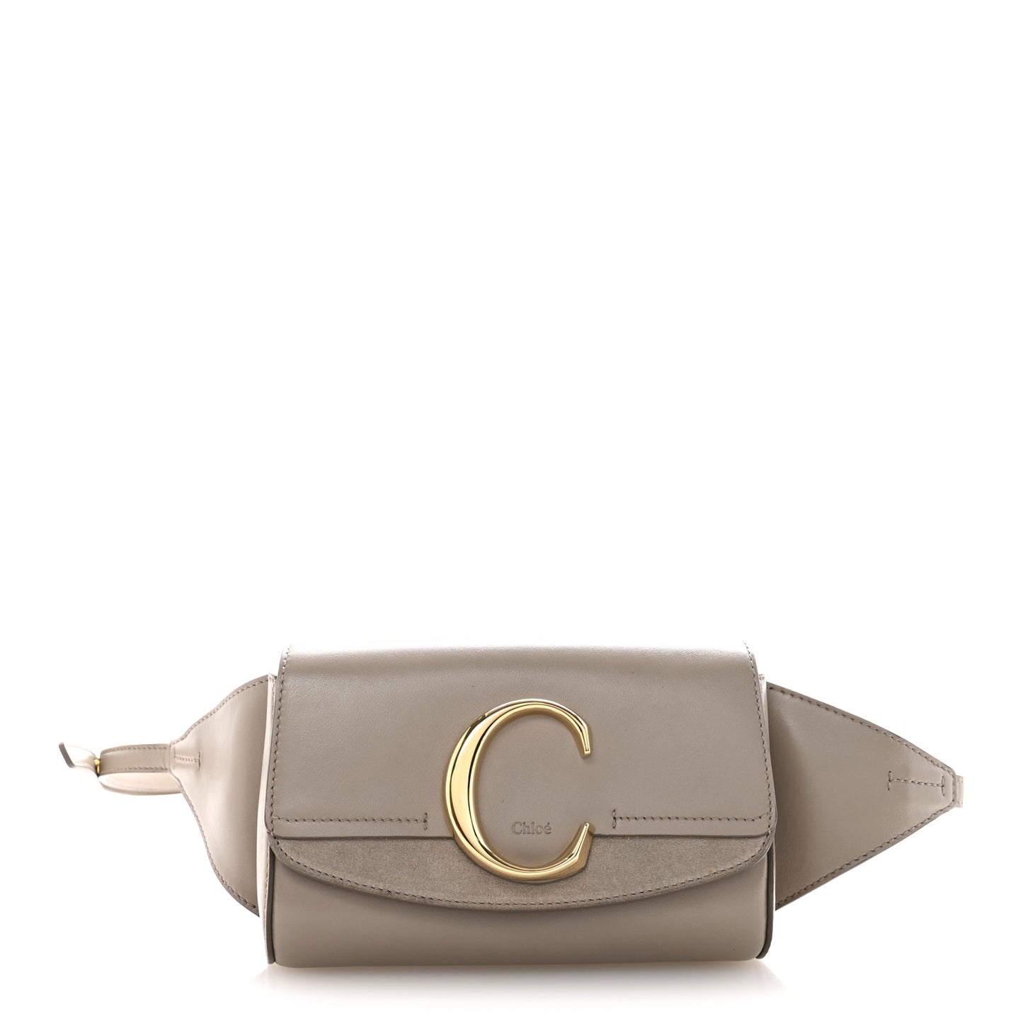 Calfskin Suede C Belt Bag Motty Grey