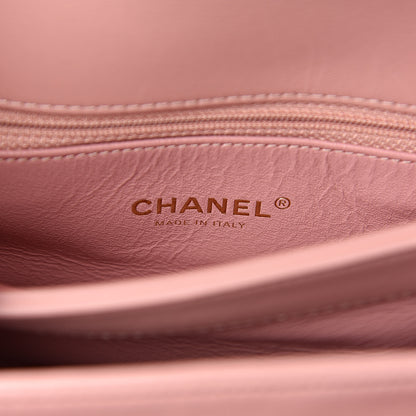 Chanel Lambskin Chevron Quilted Small Trendy CC Dual Handle Flap Bag Light Pink 6 of 13
