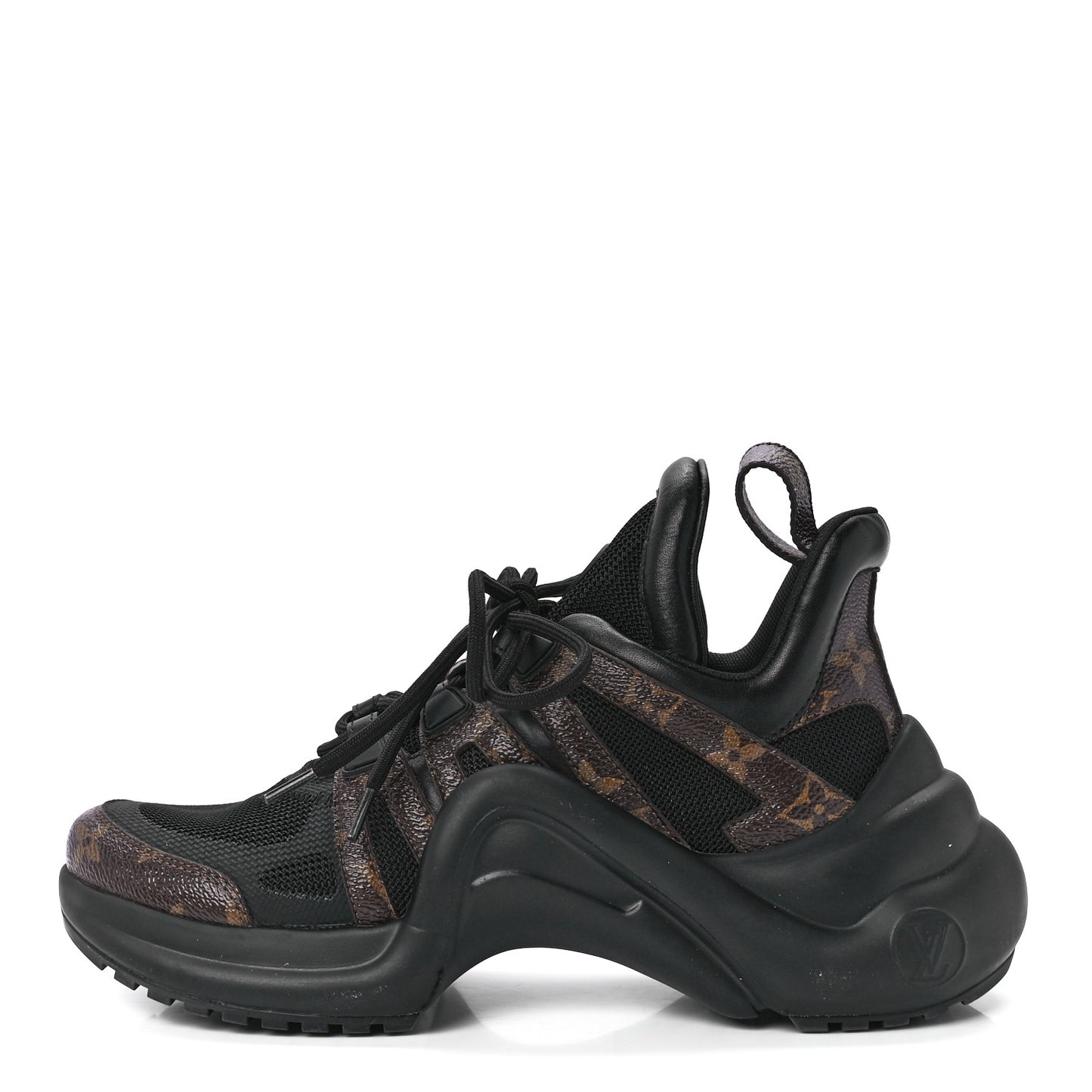 Calfskin Patent Monogram LV Archlight Sneakers 38 Black
