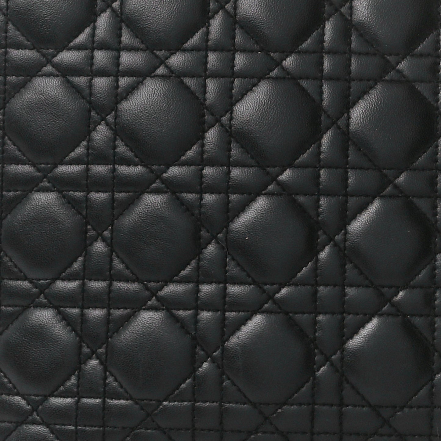 Lambskin Cannage Large Lady Dior Black