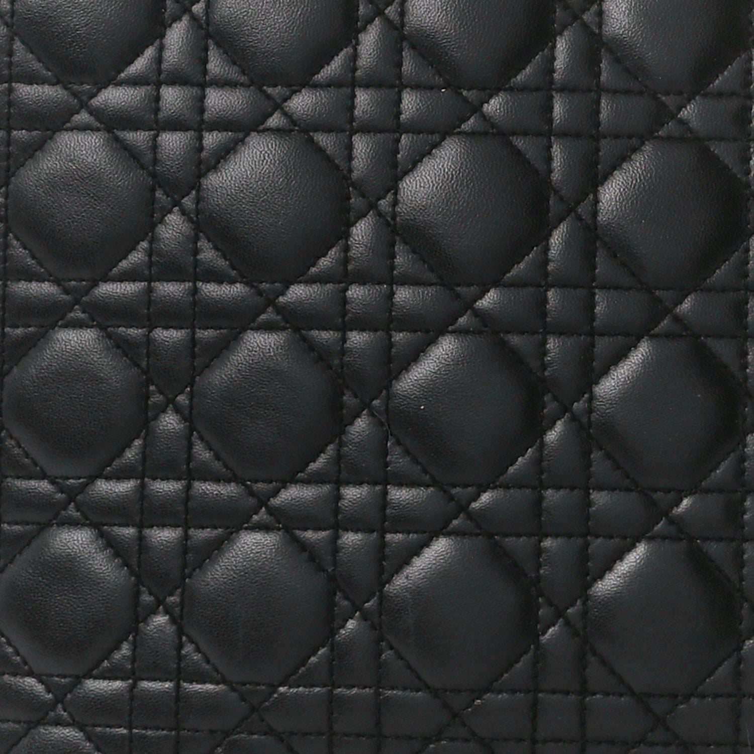 Christian Dior Lambskin Cannage Large Lady Dior Black 9 of 13