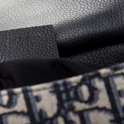 Christian Dior Oblique Jacquard Mini Saddle Backpack Navy Blue 8 of 9