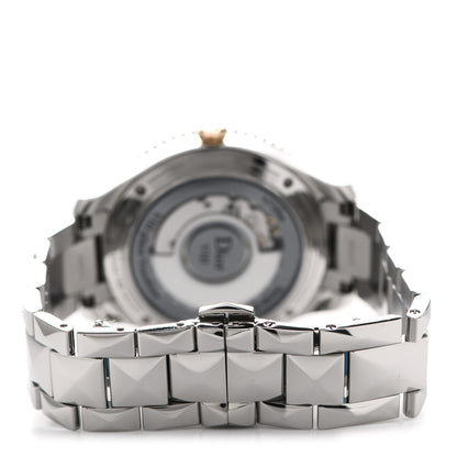 Christian Dior Stainless Steel 18K Rose Gold Diamond Mother of Pearl 36mm Dior VIII Montaigne Automatic Watch 5 of 10