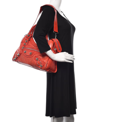 Balenciaga Chevre Giant 21 Silver Hardware City Tomate 2 of 24