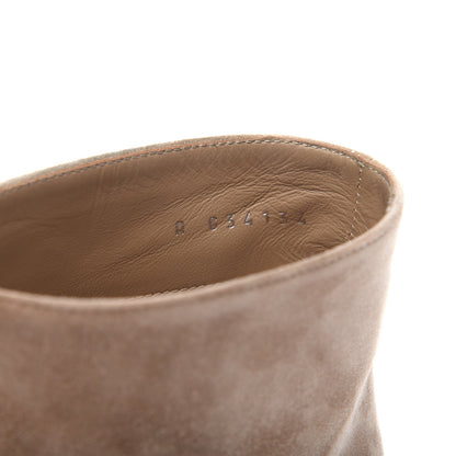 Chanel Suede Calfskin Satin Gabrielle Cap Toe Short Boots 35.5 Beige Black 7 of 10