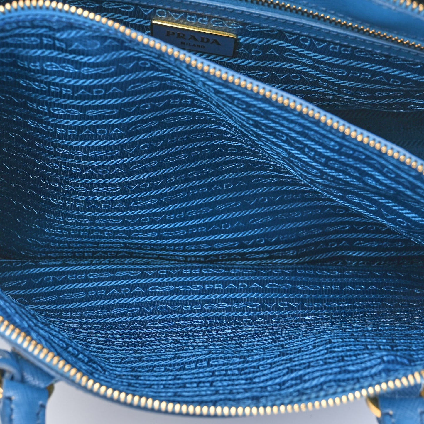 Saffiano Lux Large Galleria Double Zip Tote Cobalto