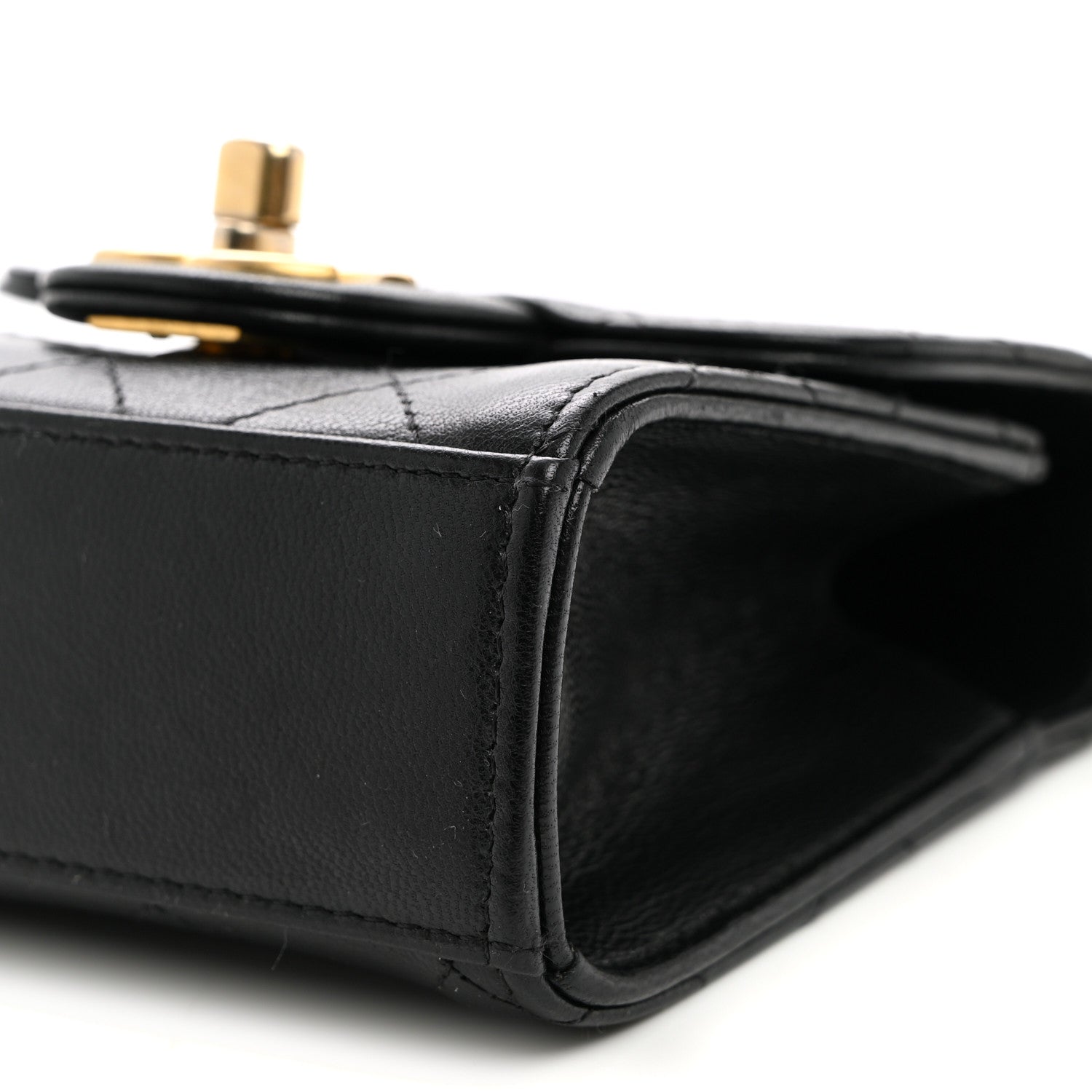 Chanel Goatskin Chic Pearls Clutch On Chain Black 10 of 11