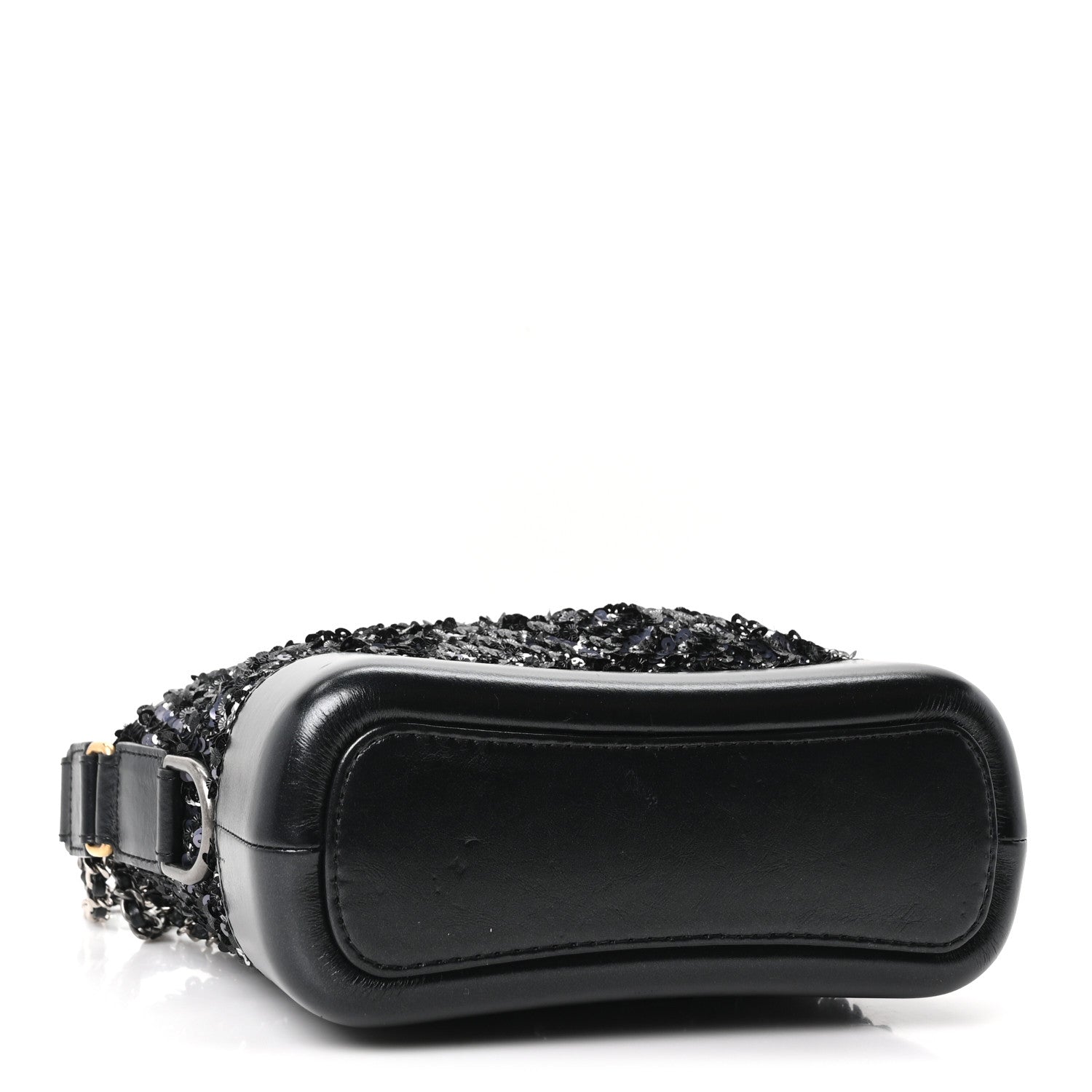 Chanel Sequin Calfskin Small Gabrielle Hobo Black Silver 4 of 10