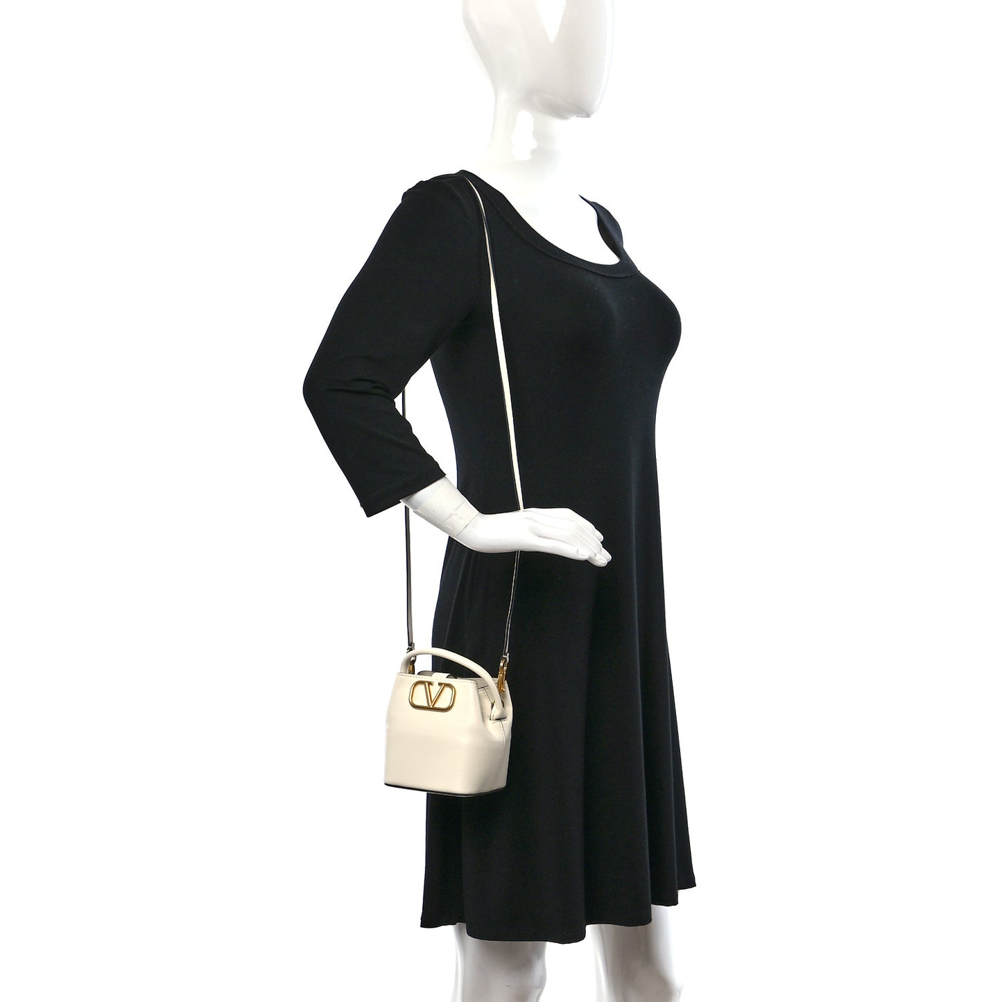 Nappa Mini Vlogo Bucket Bag White