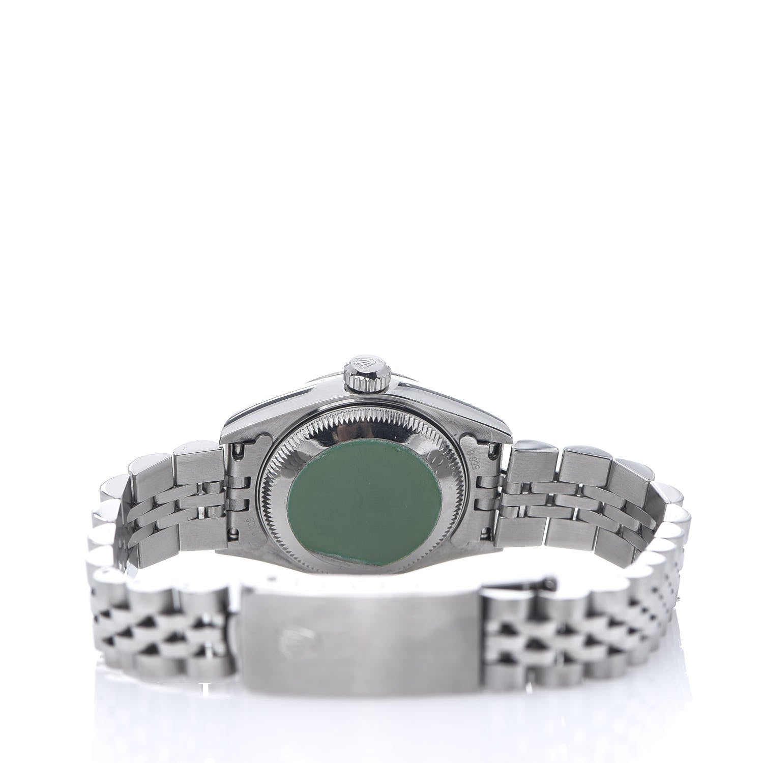 Rolex Stainless Steel 18K White Gold Diamond 26mm Oyster Perpetual Datejust Watch Black 69174 3 of 5