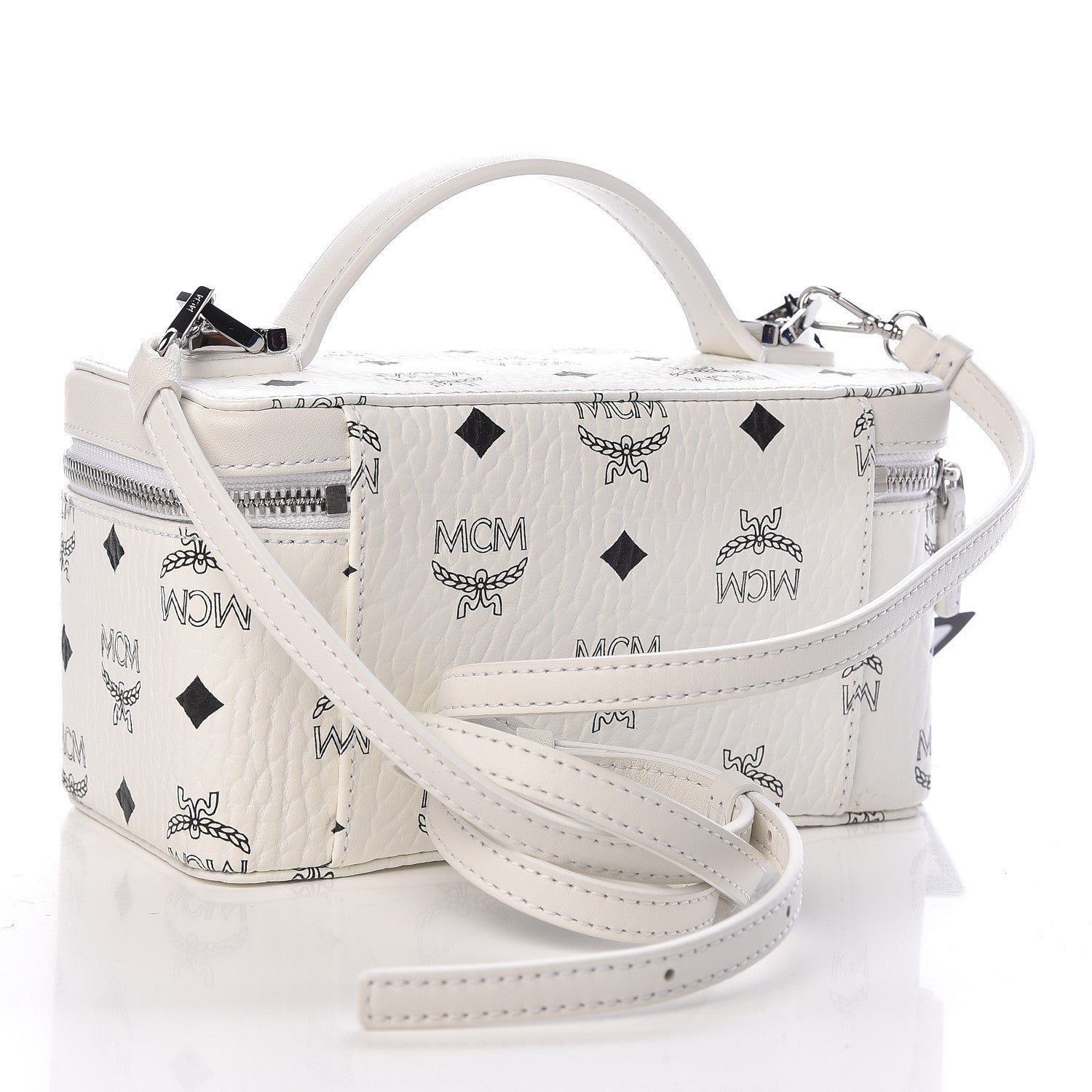 MCM Visetos Vanity Case White 3 of 10