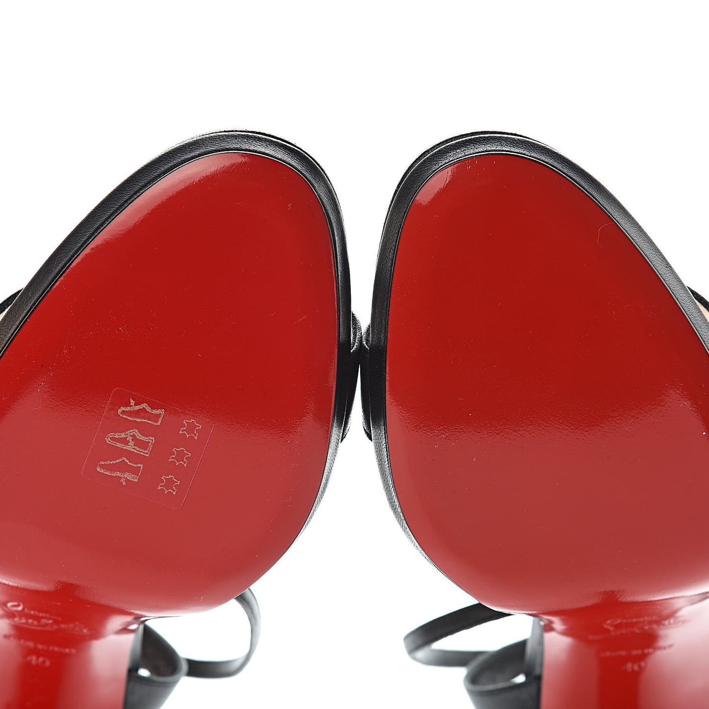 Nappa Loubi Queen 100 Sandals 40 Black