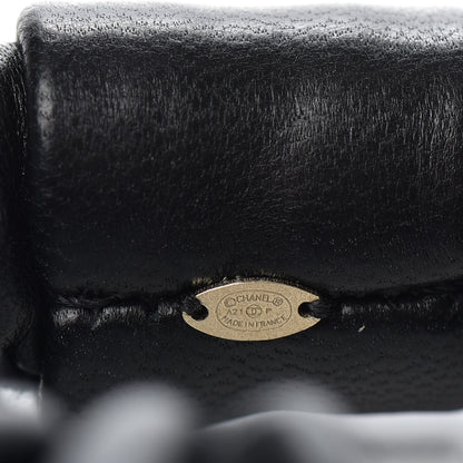Chanel Lambskin Chain CC Hair Scrunchie Black Gold 5 of 5