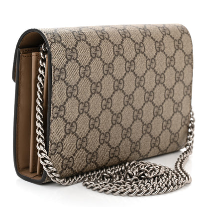 Gucci GG Supreme Monogram Mini Dionysus Chain Wallet Beige Taupe 3 of 12
