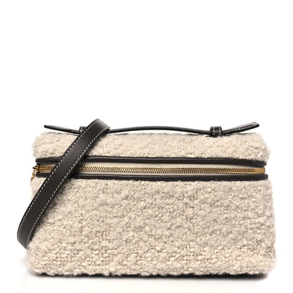 Loro Piana Boucle Alpaca L19 Extra Pocket Pouch Beige Dark Chocolate Licorice 1 of 8