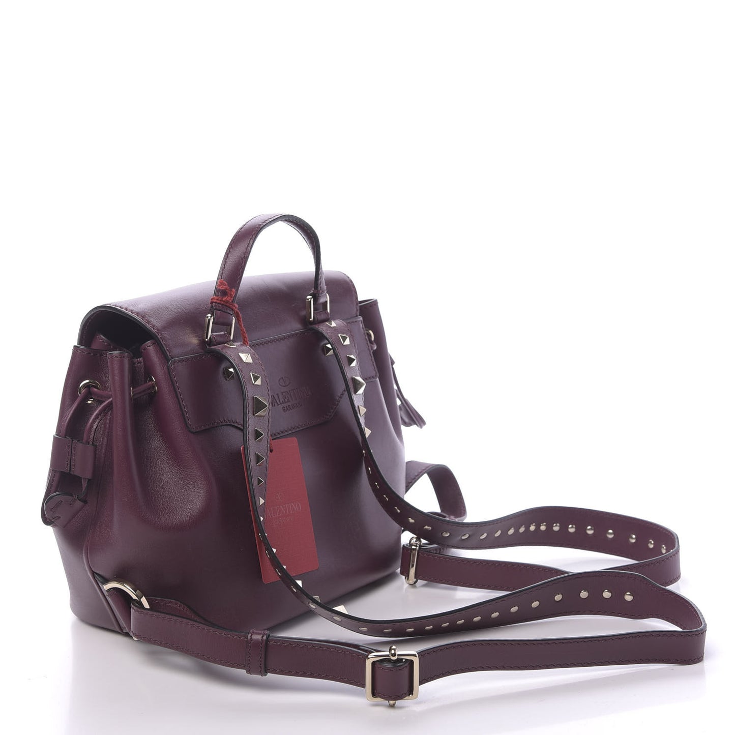 Vitello Rockstud Demilune Backpack Vinaccia