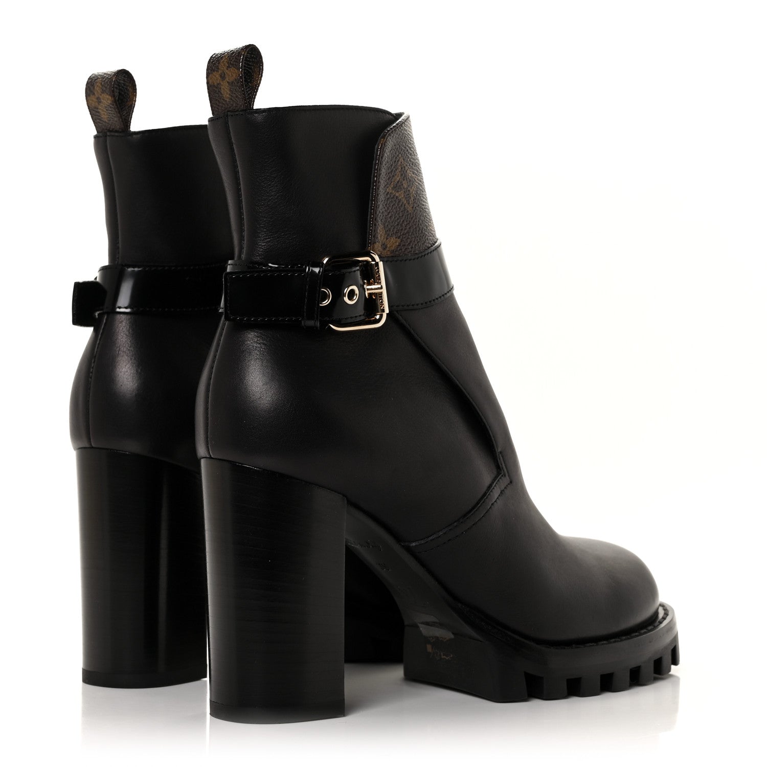 Louis Vuitton Calfskin Monogram Star Trail Ankle Boots 39 Black 4 of 6
