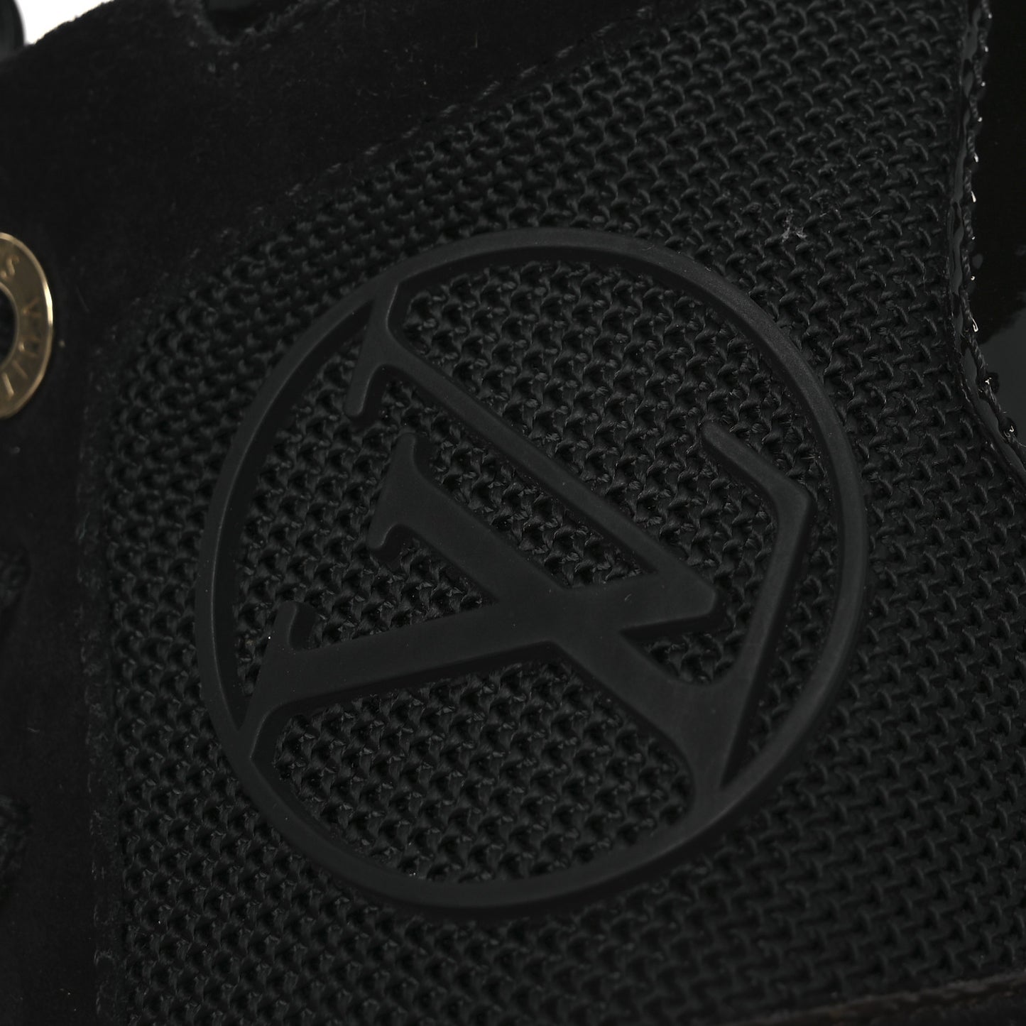 Suede Monogram Run Away Sneakers 38.5 Black