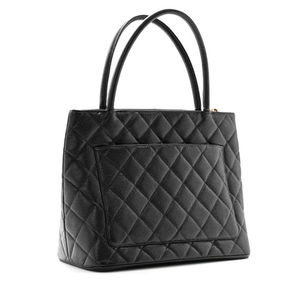 Chanel Caviar Quilted Medallion Tote Black 3 of 12