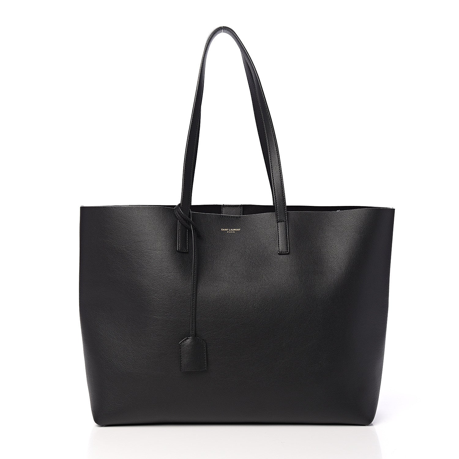 Saint Laurent Calfskin Large Shopping Tote Black 2 of 10