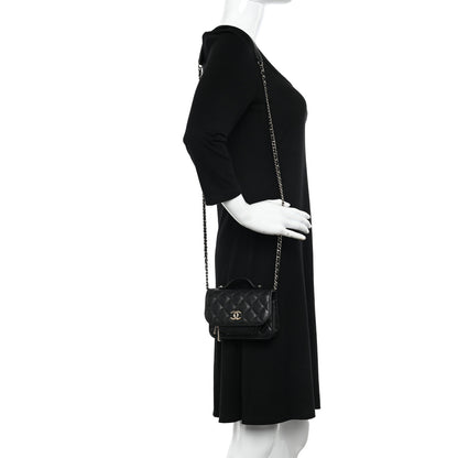Chanel Caviar Quilted Business Affinity Clutch With Chain Black 2 of 11