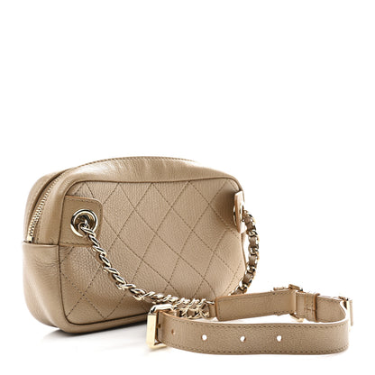 Chanel Metallic Calfskin Quilted Waist Bag Gold 2 of 9