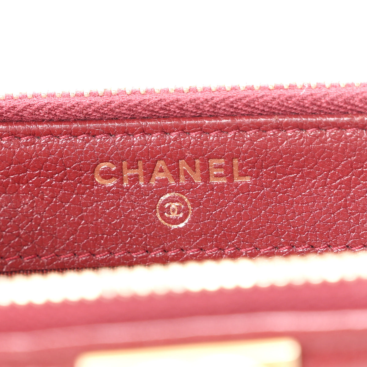 Chanel Grained Calfskin Studded Small Boy Clutch With Chain Dark Red 6 of 12