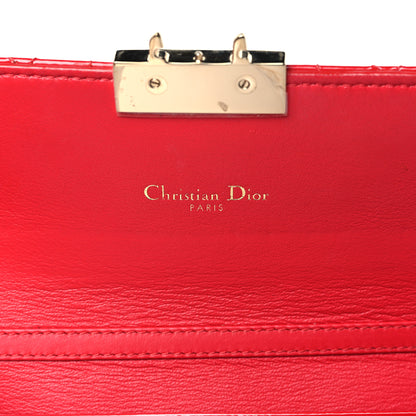 Christian Dior Patent Cannage Miss Dior Chain Wallet Red 6 of 10