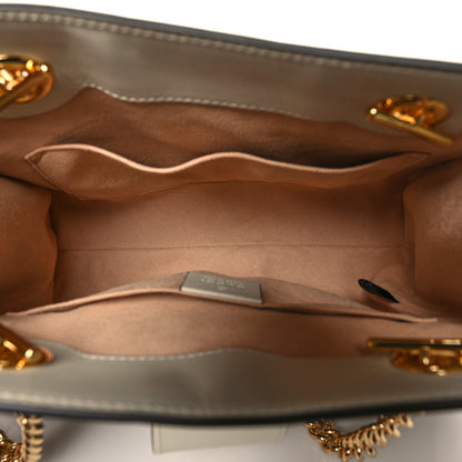 Gucci GG Supreme Monogram Moon Calfskin Small Padlock Tote Beige Ebony Mystic White 5 of 10