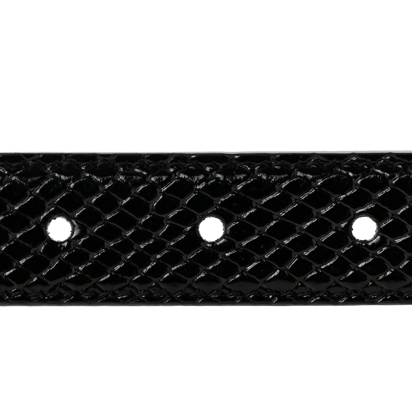 Snakeskin Crocodile Embossed Calfskin Reversible Medium 25mm Triomphe Belt 80 32 Black