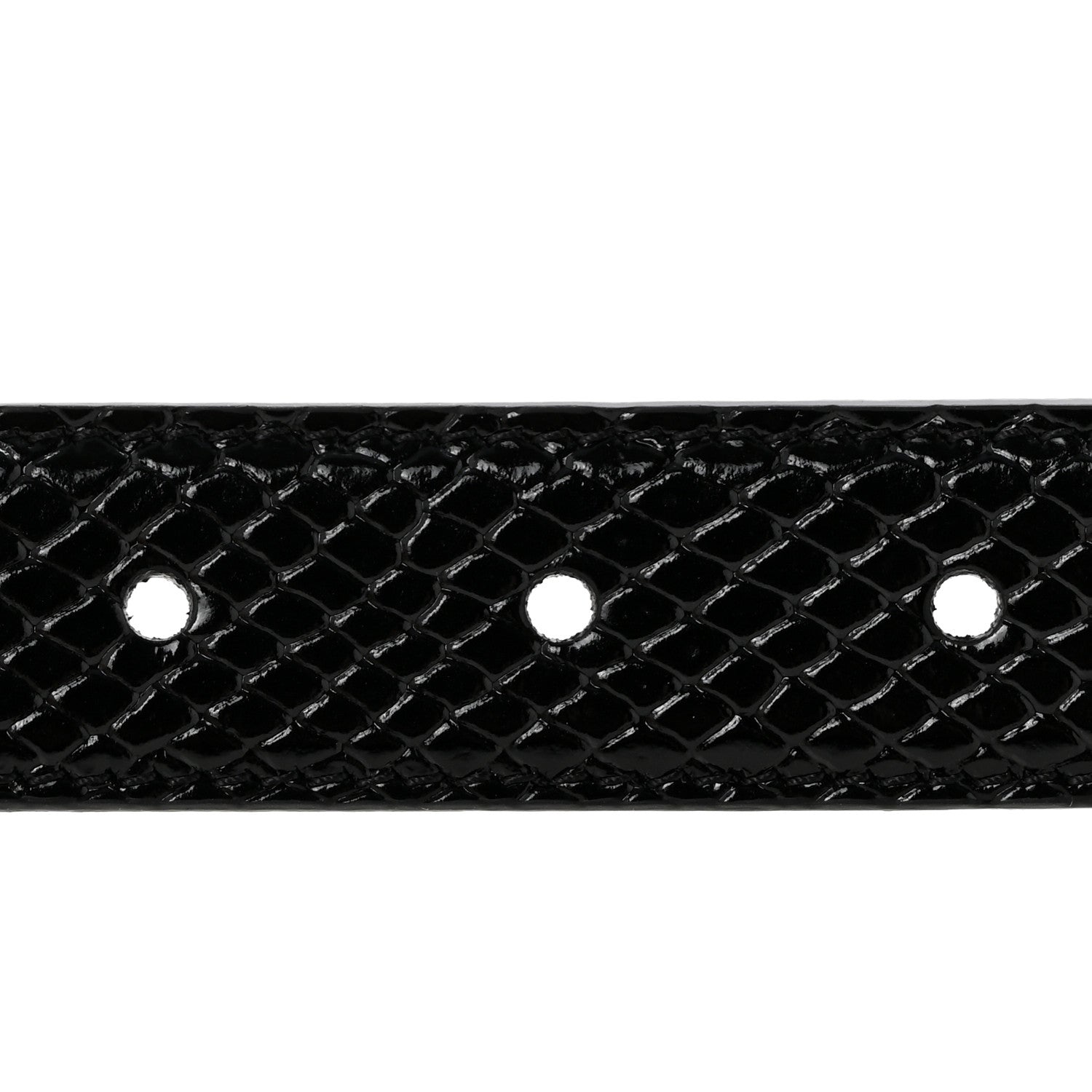 Celine Snakeskin Crocodile Embossed Calfskin Reversible Medium 25mm Triomphe Belt 80 32 Black 3 of 6