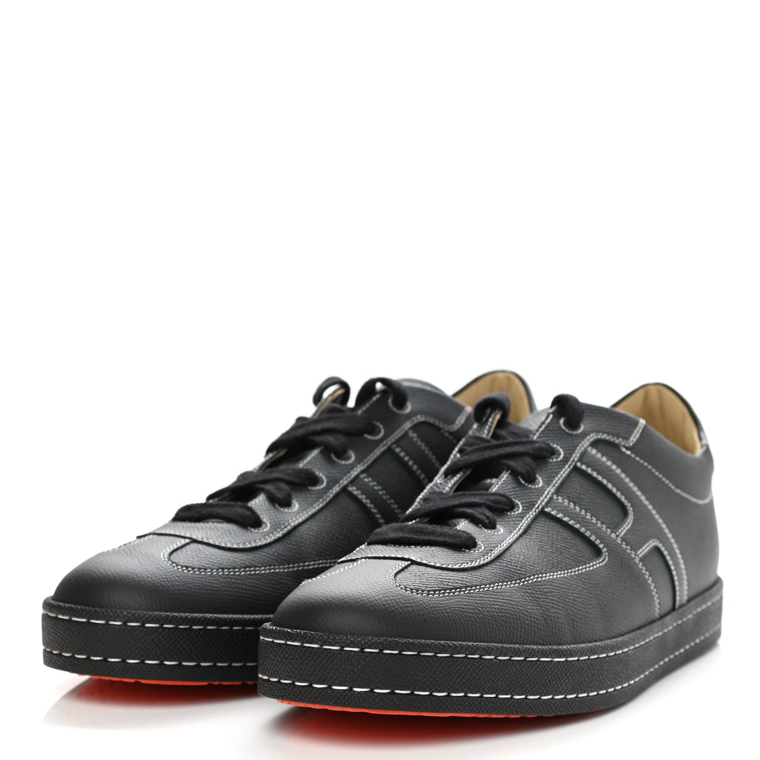 Hermes Epsom Mens Boomerang Sneakers 42.5 Black 3 of 9