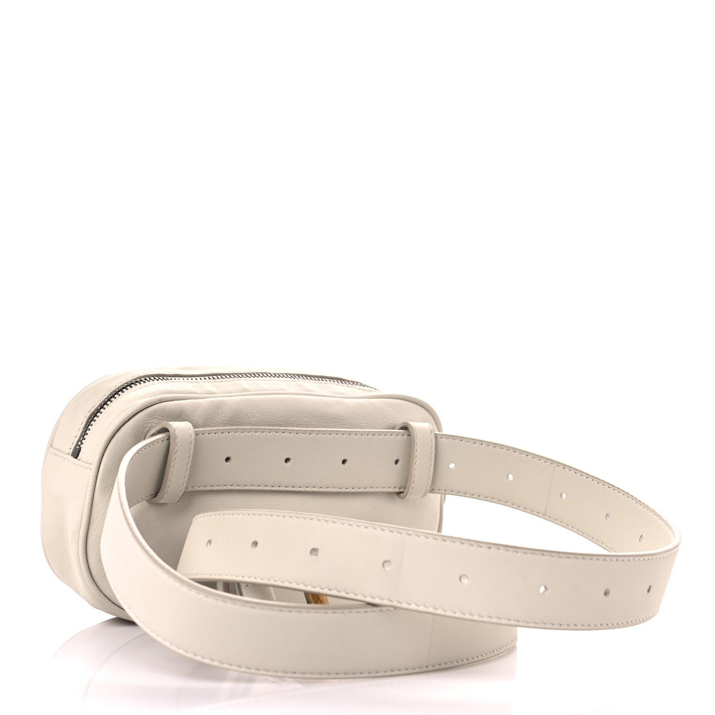 Nappa Intrecciato Belt Bag White
