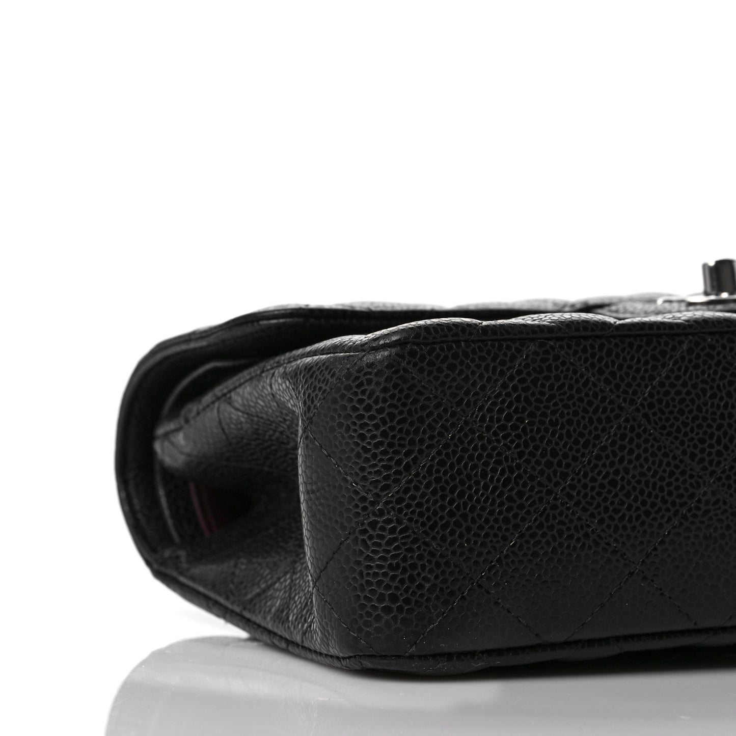 Caviar Quilted Small Double Flap Black